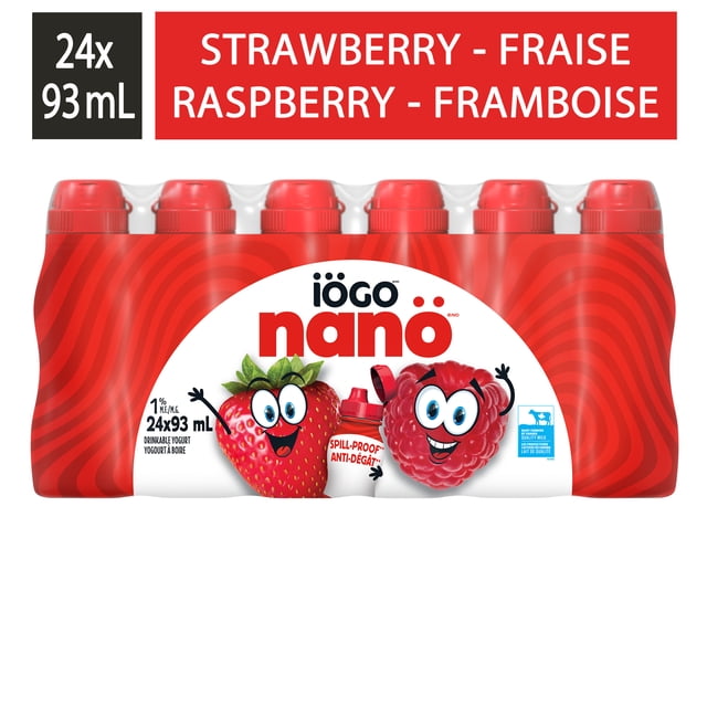 iÖGO nanö Drinkable Raspberry and Strawberry Yogurt 1%