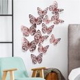 thumbnail image 2 of TIMIFIS Décoration Maison 12 Pcs Autocollant Mural Papillon Creux Texture Métal 3D DecorFall, 2 of 6