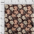thumbnail image 2 of oneOone Viscose Chiffon Brown Fabric Florals Dress Material Fabric Print Fabric By The Yard 42 Inch Wide, 2 of 4