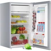 Eastvita 32 CuFt Mini Fridge with Freezer 91L Energy-Efficient Single-Door Sliver Mini Fridge