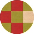 thumbnail image 1 of Ahgly Company Tapis Rond Lavable en Machine Intérieur Transitionnel Rouge Lave, 3 Pieds Rond, 1 of 7