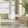 thumbnail image 4 of HOMCOM Narrow Bathroom Floor Cabinet with Drawer, Open Shelves, 4 of 10
