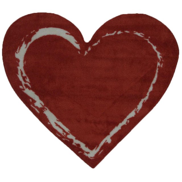 Tapis amusant pour enfant cœur rouge multicolore nylon