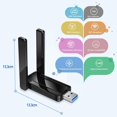 thumbnail image 3 of 1300Mbps Wireless USB WiFi Adapter for PC - 2.4GHz/5GHz Dual Band Adapter for Desktop Compatible with Windows XP/Vista/7/8/10 Operating System, 3 of 8