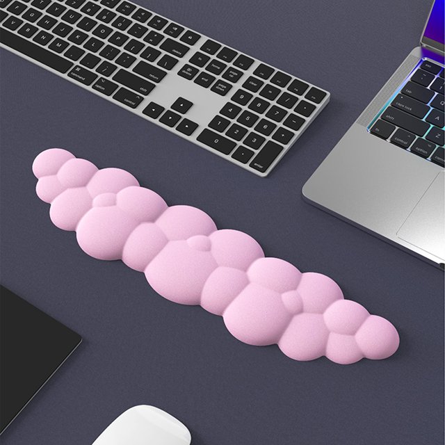 Becaristey Wrist Rest Pad Anti-Slid Rubber Base Comfortable And Supportive Suitable For Desk Or Pillow Mouse Pink