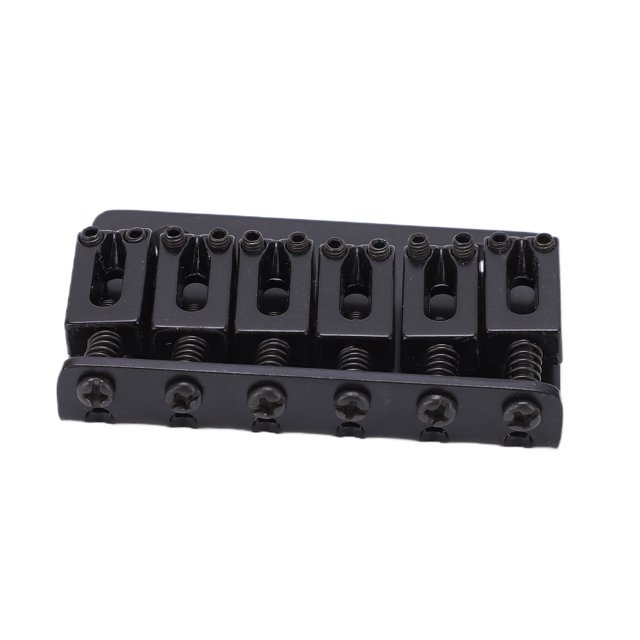 Guitar Bridge, Top Loading Design Strong Durable Guitar Tailpiece Adjustable Practical For Electric Guitar Black For M00878