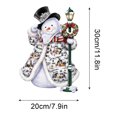 thumbnail image 3 of Christmas Snowman Rotating Sculpture Train Decorations Window Paste Stickers, 3 of 7
