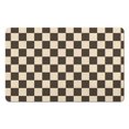 thumbnail image 1 of Premium Soft Microfiber Bath Mat: Checkered, Absorbent, Non-Slip Long Bathroom Runner Rug. Easy Clean Floor Mats for Bathtub Showers, 20x32in, 1 of 5