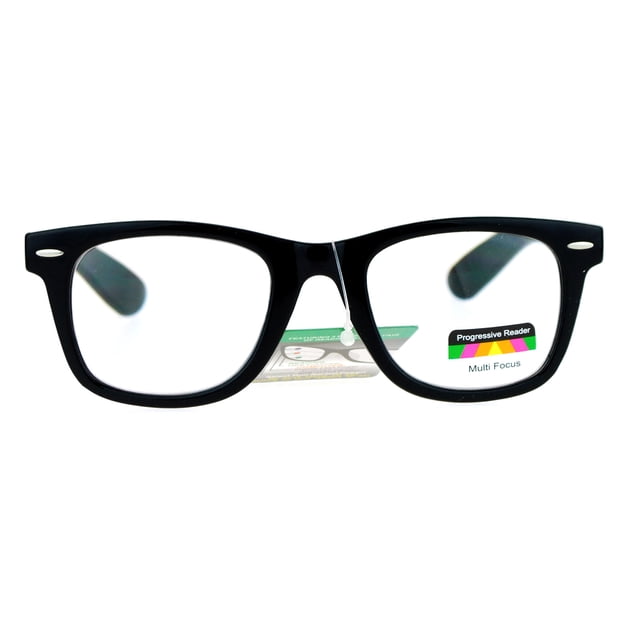 SA106 Lunettes de Lecture Progressives Rétro à Monture Corne Multi 3 Foyers Noires 1,5
