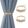 thumbnail image 2 of IH Casa Decor Set Of 2 Curtain Tiebacks Butterfly Rose Gold, 2 of 2