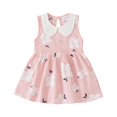 thumbnail image 2 of LSLJS Robe Débardeur d'Été Sans Manches à Col Claudine à Imprimé Floral pour Fillette, Robe Décontractée en Coton, Robes pour Filles ( 5-6 Ans, Rose ), 2 of 9