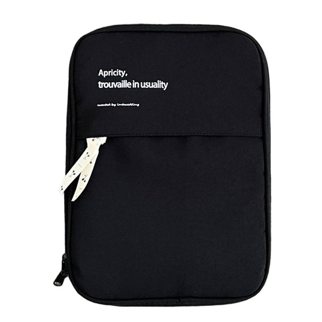 Sacoche pour Tablette Absorption des Chocs Fermeture Éclair Lisse Doublure Douce Anti-Chute Sangle Imprimé Cerise Anti-Poussière Sac de Rangement pour Tablette Imprimé Lettre Rectangulaire Accessoire d'Ordinateur