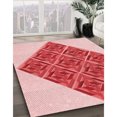 thumbnail image 3 of Ahgly Company Tapis Rond Lavable en Machine Intérieur Transitionnel Rose Profond, 5 Pieds Rond, 3 of 7