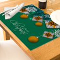 thumbnail image 1 of Oleegame 1PC Placemat Christmas Table Placemats Christmas Rustic Vintage Washable Table Mats, 1 of 4