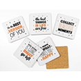 thumbnail image 2 of Inkdotpot Set of 6 Drink Coasters DecorativeNon,SlipCork Base4-inch Square PrintedCoastersEasy Clean- Quotes, 2 of 8