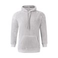 thumbnail image 4 of Birdeem Men Comfortable Hoodie Heart Pattern Solid Hooded Pocket Drawstring Sweatshirt, 4 of 12