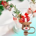 thumbnail image 3 of Couvercle de Paille de Noël Couvercle de Tasse 10mm Accessoire de Rouleau Réutilisable Bouchon de Paille Embout de Paille, 3 of 5