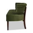 thumbnail image 4 of Jennifer Taylor Home Jared Roll Arm Tufted Bench Settee Olive Green Velvet, 4 of 13