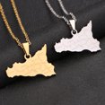 thumbnail image 4 of Goriertaly Personalized Map Necklace Style With Stainless Steel Charm Stylish gold 1Set, 4 of 6