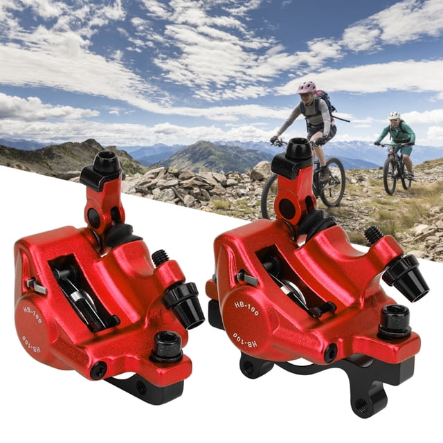 Bike Hydraulic Disc Brake, Aluminium Alloy Wear Bike Front Rear Disc Brake Sets for Mountain Road Bicycle