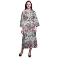 thumbnail image 1 of Bimba Robe en Coton Rose à Motif Floral Léopard, Cachemire et Lys pour Femmes, Légère, Imprimée, Croisée, Chemise de Demoiselle d'Honneur pour la Préparation, TG, 1 of 5