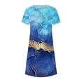 thumbnail image 5 of Robes Maxi pour Femmes Été Bohème Imprimé Manches Courtes Robe de Plage Robe Longueur Genou Robe Manches Courtes en Liquidation, 5 of 5