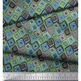 thumbnail image 2 of Soimoi Modal Satin Fabric Square Geometric Printed Fabric 1 Yard 42 Inch Wide, 2 of 3