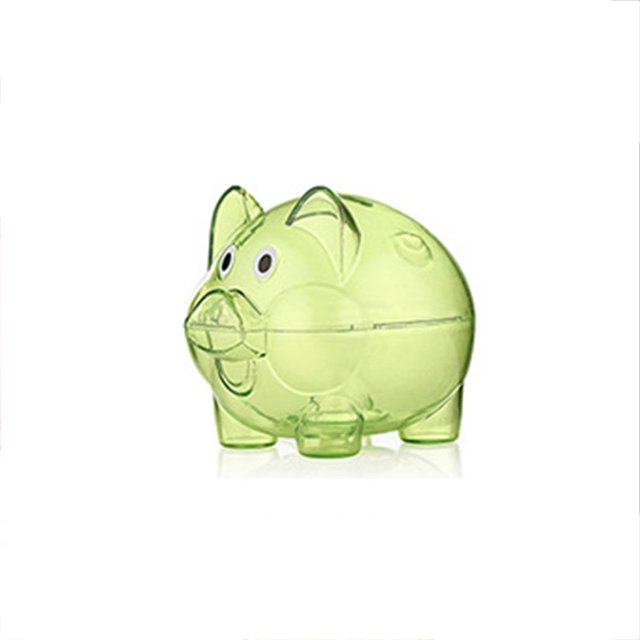 Transparent Plastic Money Saving Box Case Coins Piggy Bank Piggy Bank Cartoon Pig Shaped
