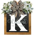 thumbnail image 2 of YAOMOBB Hanging Pendant Farmhouse Front Door Wreath Personalized Welcome Sign, 2 of 5