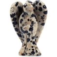 thumbnail image 1 of Angelstones Statue de Guérison Ange Gardien de Poche Angel en Jaspe Dalmatien Sculpté Paix 1,5 Po, 1 of 1