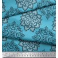 thumbnail image 3 of Soimoi Modal Satin Fabric Floral Mandala Fabric Prints By Yard 42 Inch Wide, 3 of 3