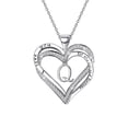 thumbnail image 1 of Heliisoer Ladies Double Heart Diamond Necklace With Couple Necklace, 1 of 2