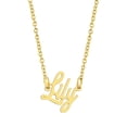 thumbnail image 1 of KISPER 18K Gold Plated Stainless Steel Personalized Name Pendant Necklace, 1 of 24