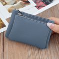 thumbnail image 1 of Openpig Coin Purse, Portable PU Leather Coin Purse with Zipper Coin Purse Mini Change Purse Small Coin Purse for Women Credit Card Folded Bills ID Key Headset Lipstick, 1 of 4