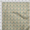 thumbnail image 4 of oneOone Polyester Spandex Light Beige Fabric Floral Retro Sewing Craft Projects Fabric Prints By Yard 56 Inch Wide, 4 of 5