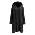 thumbnail image 3 of Simua Chandail en Molleton Doublé en Sherpa pour Femmes Chandail à Manches Longues Col Rond Tunique Tees Chaud d'Hiver Décontracté avec Poches, 3 of 3