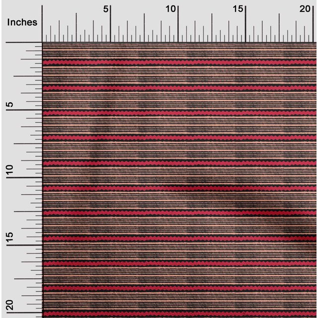oneOone Polyester Lycra Fabric Stripe Block Printed Craft Fabric BTY 56 Inch Wide