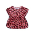 thumbnail image 1 of Kmbangi Robe de Plage pour Filles Tout-Petits Col Rond Manches Chauve-Souris Courtes une Pièce Été Décontracté Style Ample 0-5T, 1 of 9