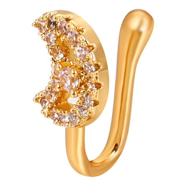 Clip On Nose Rings For Women Non-Pierced Nose Hoop Ring Adjust Nose Cuff