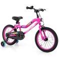 thumbnail image 1 of Costway Vélo pour Enfants de 16 Pouces avec Éclairage DEL, Siège Ajustable, Frein à Rétropédalage, Roues Stabilisatrices, Rose, Breveté, 1 of 10