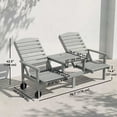 thumbnail image 3 of Outsunny Outdoor Bench Loveseat with 3-Position High Back and Wheels, Grey, 3 of 10