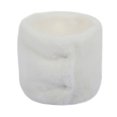 thumbnail image 2 of Winter Furry Plush Neck Warmer Solid Color Windproof Buttons Circle Loop Scarf Neckerchief winter gloves White, 2 of 4