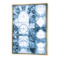 thumbnail image 1 of Indigo watercolor geometrical I - Contemporary Framed Canvas, 1 of 3