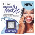 thumbnail image 1 of Olay Cleansing Melts + Hyaluronic Face Cleanser, 32ct, Water-Activated Face Wash Cleans, Tones, and Refreshes Skin, 1 of 12