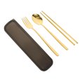 thumbnail image 4 of 1 Set Kit de Couverts en Acier Inoxydable Poignée Humanisée Fourchette Cuillère Baguette, 4 of 8