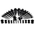 thumbnail image 4 of Transemion 36 Pieces Ear Gauges Stretching Kit Expanders 14G-00G Plugs Black 36 Pcs 1Set, 4 of 6