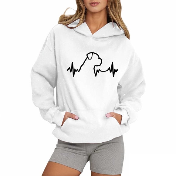 Womens Sweaters Zip Fall Hoodies Women Blank Sweat Shirts for Women Womens Plain Pullover Hoodies Bulk for Men's And Women's Casual Letter Printed Starry Sky Hooded Sweatshirts White M