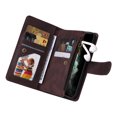 thumbnail image 5 of Case for iPhone 11 Pro Max Cover Zipper Pocket Wallet Case Magnetic Protective - Braun, 5 of 5