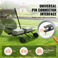 thumbnail image 3 of VEVOR Tow Behind Dethatcher, 48-inch Tow Dethatcher with 24 Spring Steel Tines, Lawn Dethatcher Rake for ATV or Mower, Tow Behind Lawn Rake with Lift Handle for Garden Farm Grass, 3 of 9