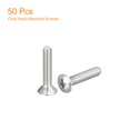 thumbnail image 3 of Unique Bargains Vis de Machine à Tête Ovale M4x20mm, Lot de 50 Vis à Tête Fraisée Légèrement Relevée en Acier Inoxydable 304, 3 of 5